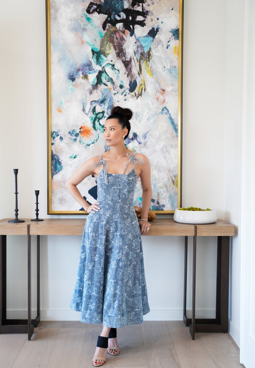 En Saison Denim Midi Dress