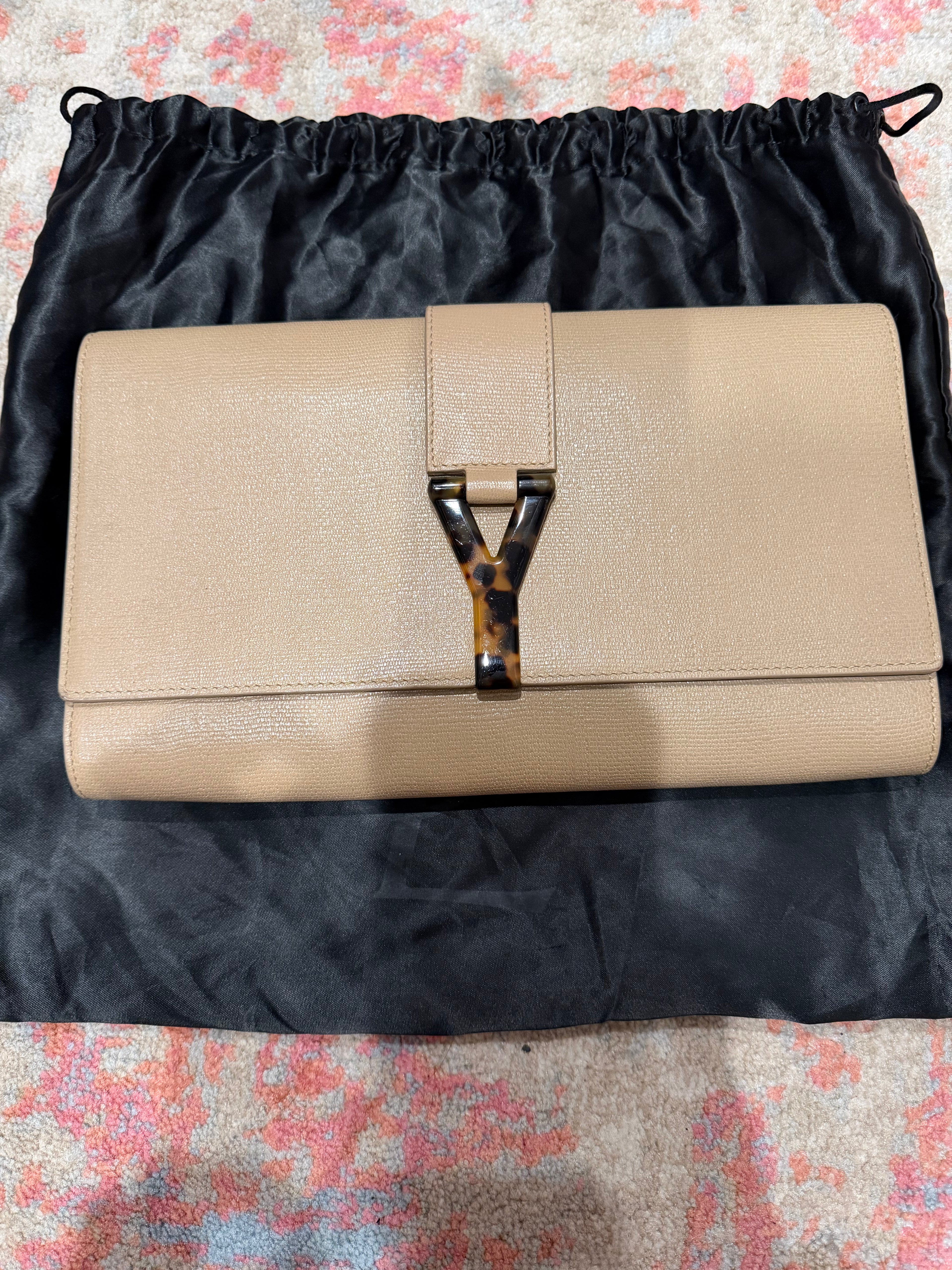 YSL Beige Calf Leather